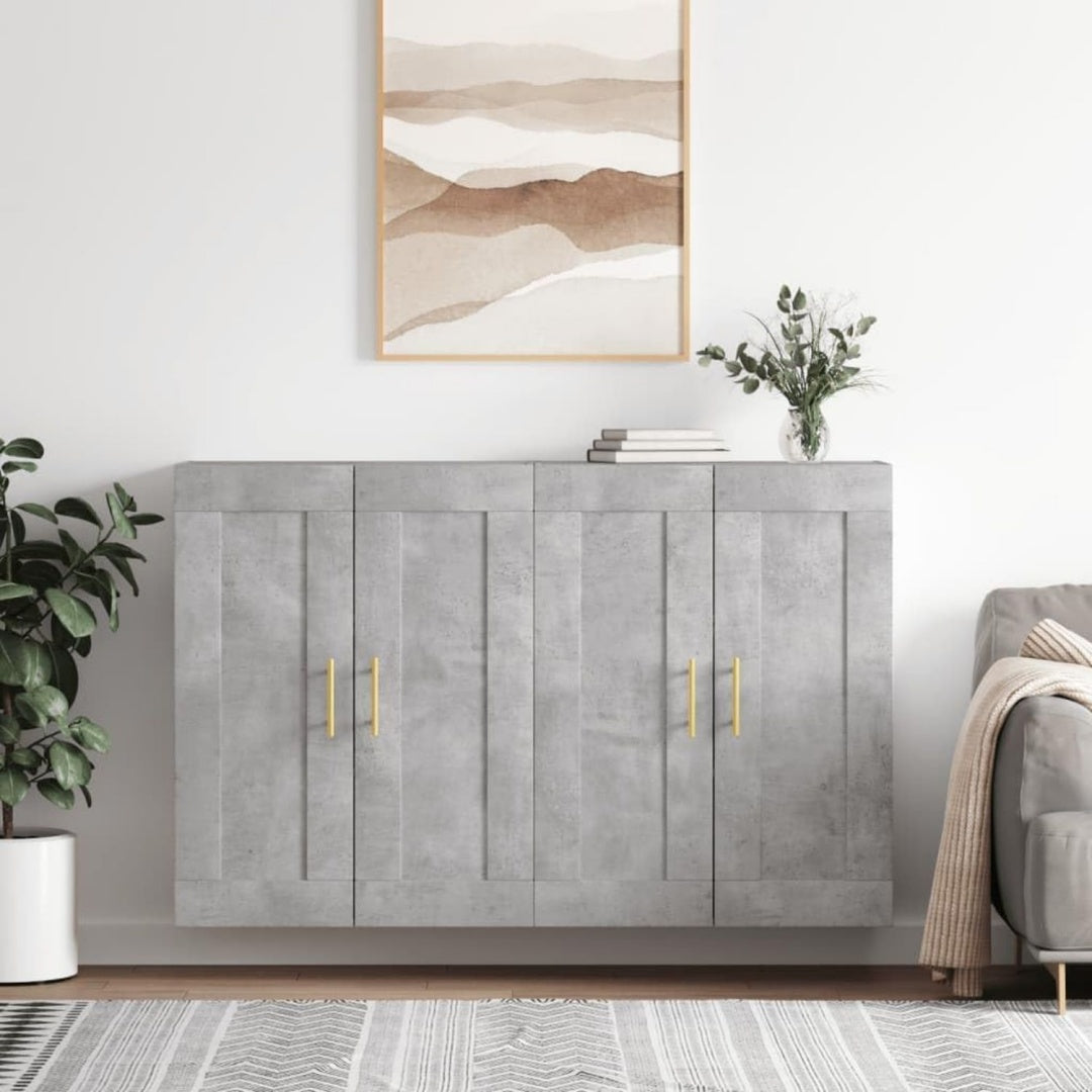 Das Sideboard misst 69.5 x 34 x 90 cm in Betongrau