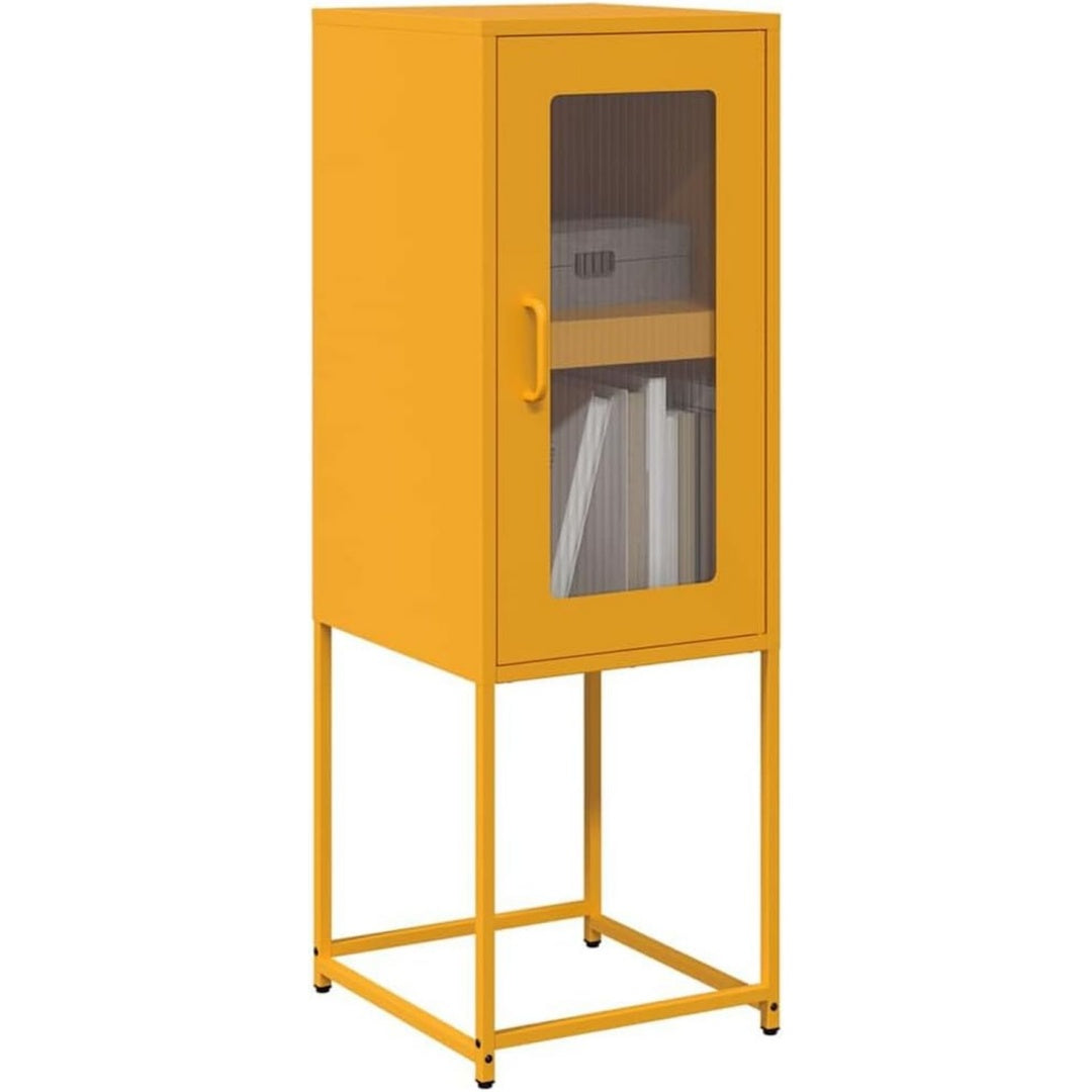 Sideboard mit den Massen 36 x 39 x 107 cm in Gelb