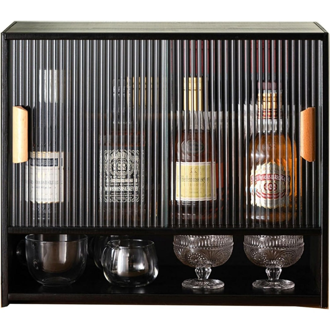 Schiebetueren praegen das Sideboard aus Massivholz