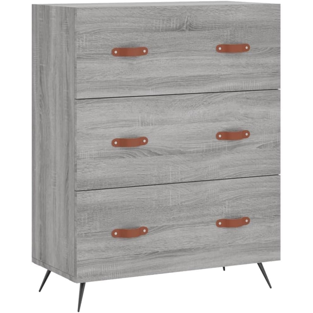 3 Schubladen und ein Metallgestell an dem Sideboard