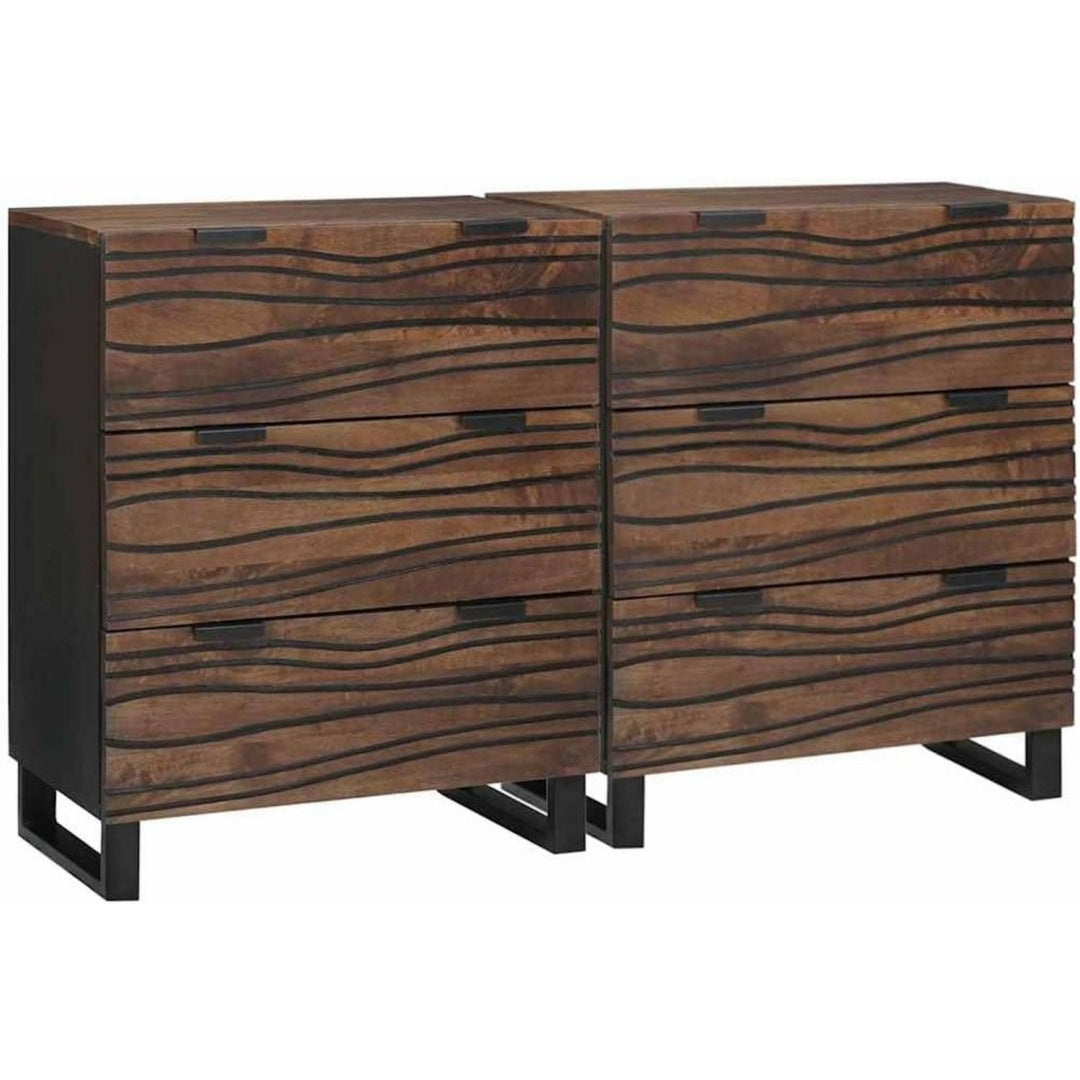 Sideboard aus Massivholz in Nussbaumbraun