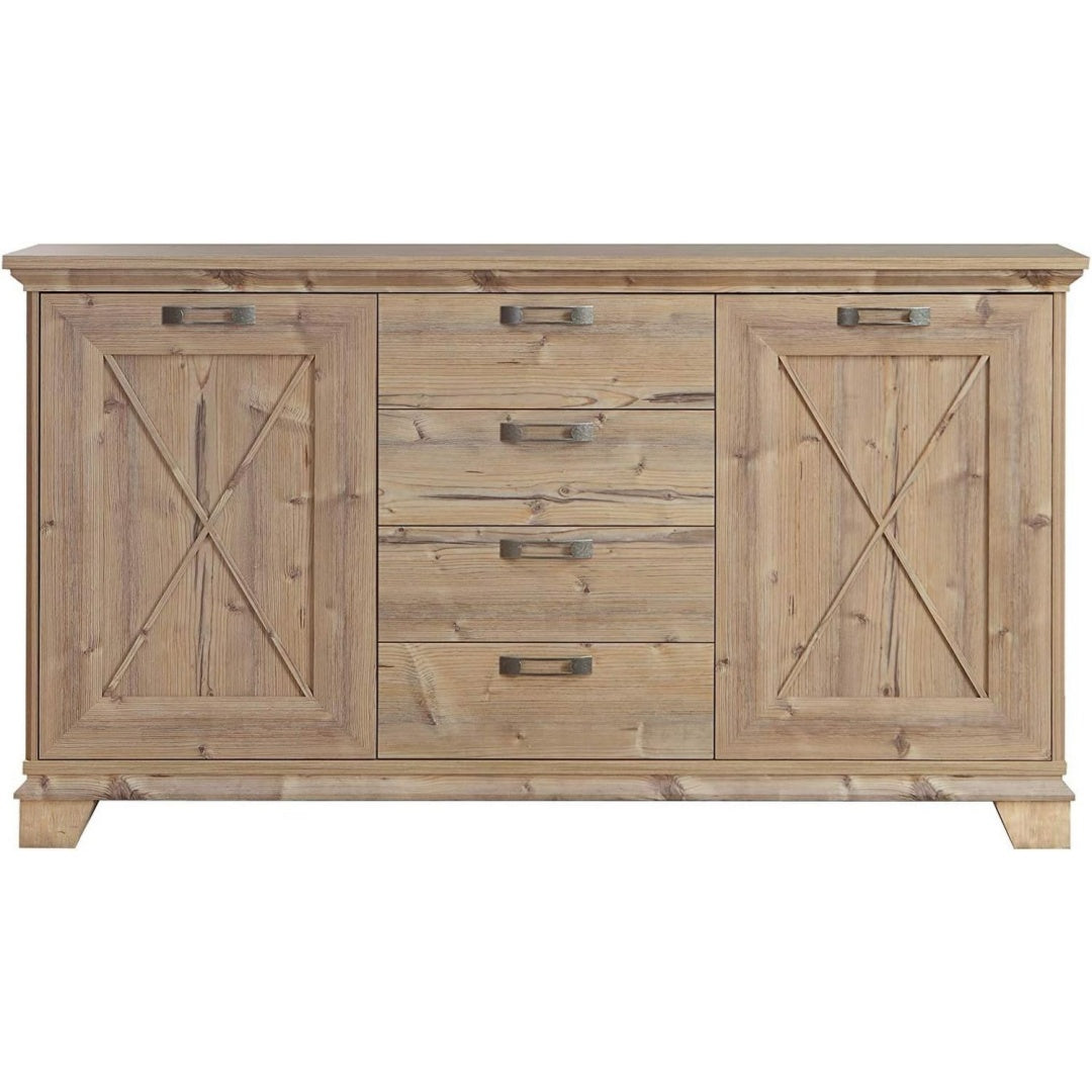 Sideboard mit 4 Schubladen, Schubladen und geschlossenem Stauraum