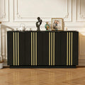 Sideboard aus Holzwerkstoff in Schwarz und Gold