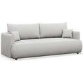 Sofa in Hellgrau mit einer Schlaffunktion