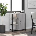 Sideboard mit den Massen 70 x 30 x 80 cm in Eichenbraun und Grau