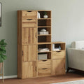 Eine stapelbare Form praegt das Sideboard