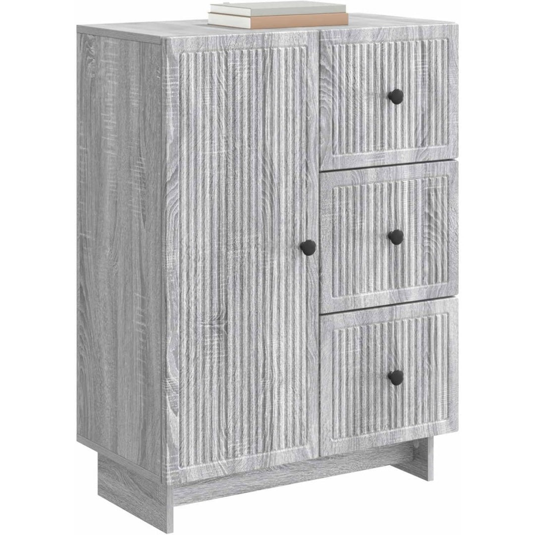 Geschlossener Stauraum und eine Drehfunktion an dem Sideboard