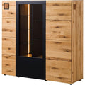 Hochschrank aus Massivholz in Naturbraun