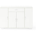 Sideboard aus Kunststoff zeigt geschlossenen Stauraum