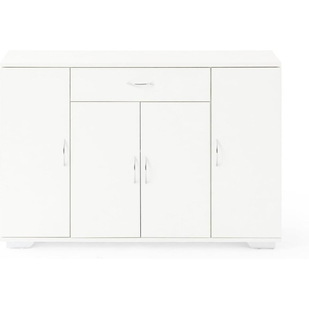 Sideboard aus Kunststoff zeigt geschlossenen Stauraum
