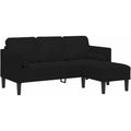 Sofa mit den Massen 173 x 131 x 67 cm in Schwarz