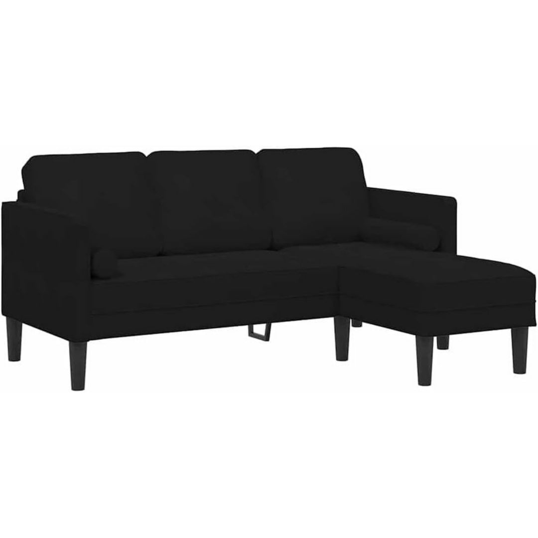 Sofa mit den Massen 173 x 131 x 67 cm in Schwarz